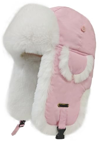 HEYANN Uschanka Trapper Russische Hütte Kunstpelz Cap Earflap Winter Bomber Hut Wintermütze Unisex Fliegermütze Fellmütze Erwachsenen für Herren