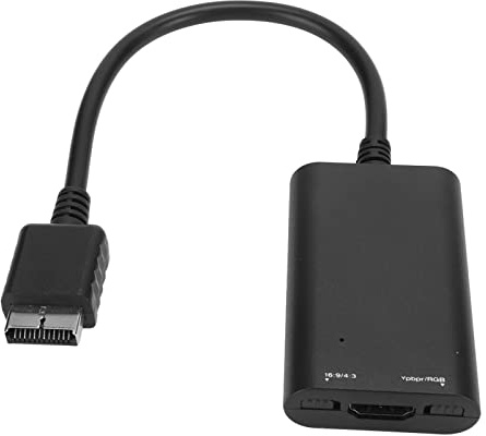 WOOXGEHM Adaptateur de Câble HDMI pour PS2/PS1, Sortie de Signal 1080P RGBS YPbPr Prise en Charge du Câble de convertisseur Vidéo HD 4: 3/16: 9 commutateur Rtio D'aspect D'écran