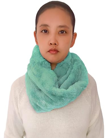 Lina & Lily Winter Loop Schal Snood Damen aus Kunstpelz