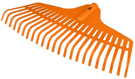 NEO TOOLS Rastrello da giardino, 46 cm, pratica scopa a denti per racchiudere foglie e erba, con robusti denti in plastica, cipolla multirastrello in plastica