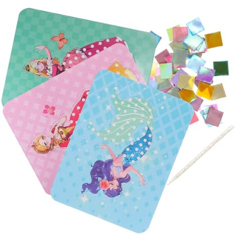 CIYODO 1 Satz Prinzessin -Zeichnung -Art-Stoffpuzzle Puzzle-Einstichmalerei Prinzessin Spielzeug Stickset Malset für Kinder unvollendete Näharbeit Handbuch Nähen Suite