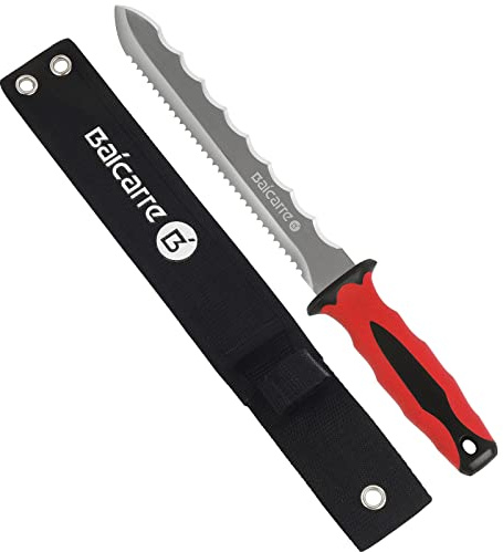 HALNKSZDDD Insulation Knife, Sod Cutter Knife, 7.8 Double Side Stainless Steel Utility with Red Handle for Cutting Mineral Wool Garden