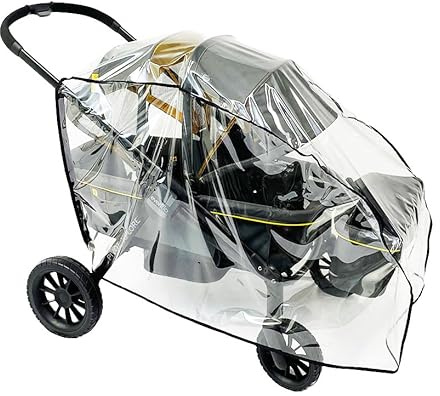 SASHA'S Rain and Wind Cover for Evenflo Pivot Xplore All-Terrain Stroller Wagon, Clear Design, Ventilation Holes, Maximum Coverage (Stroller not Included) Made in USA