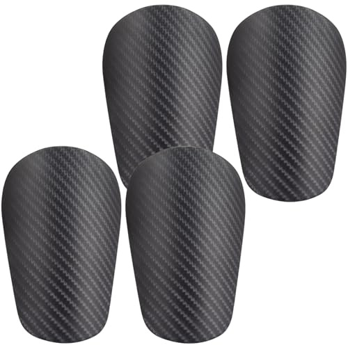 Bomtop 4 Stück Fußball Schienbeinschoner, Dunkelgrau 10 x 6 cm Mini Schienbeinschoner für Jugendliche und Erwachsene Schutzausrüstung, Kleine Schutzausrüstung für Herren Damen Kinder Jungen Mädchen