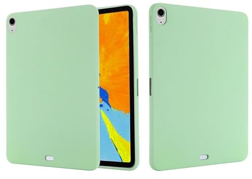 Tablet Hülle für iPad Air 13 Zoll M2 2024 Liquid Silicone Case Flexible Soft Gel Rubber Slim Fit Protective Shockproof Bumper Cover Green