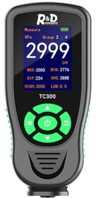 Lahdrhab TC300 AutolackdickenmessgeräT Metalllackwerkzeuge 0-3000Um Lackdickentester Lackfilmdickentester Farbe