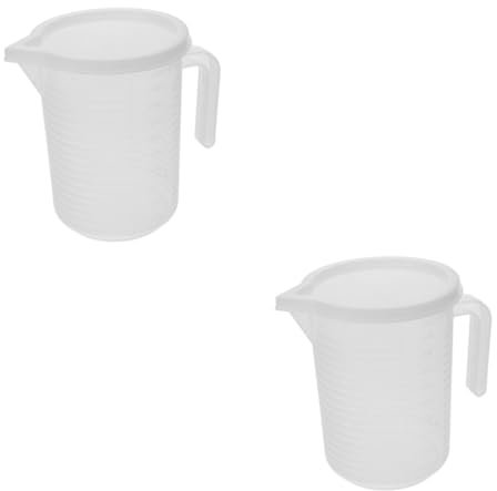 ABOOFAN 2 Pz misurino contenitore di misura brocca di miscelazione graduata Tazza di misurazione Bicchiere per caffetteria Accessori per la cottura negozio di misurini Riutilizzabile