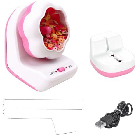 Spinner de cuentas eléctrico, Perladora de perlas de arcilla USB, Diseñador Pulseras sin esfuerzo con 3 Agujas de perlas para hacer joyas, pulseras y collares de bricolaje