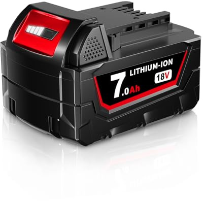 7,0 Ah M-18 Lithium-Ionen-Ersatz für Milwaukee-Akku, kompatibel mit Milwaukee M-18-Akku 48-11-1812 48-11-1850 48-11-1852 48-11-1862 für kabellose Elektrowerkzeuge