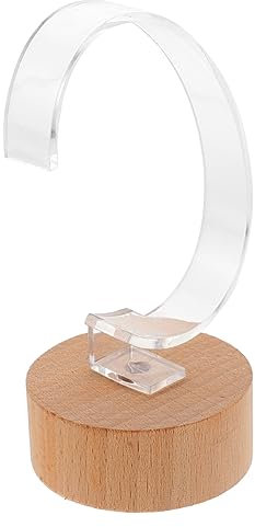 Cabilock Uhrenhalter Aus Acryl Mit Holzsockel Organizer Für Armbanduhren Ständer Für Geschäfte Und Zuhause Leicht Und Stabil Für Täglichen Gebrauch