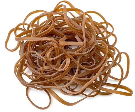 Desenda 50 PCS Large Rubber Bands Big Heavy Duty Elastic Bands, Natural Rubber Strong Thick Elastic Band for Home Office Supplies, Garbage Cans (6.3 x 0.15 inch)