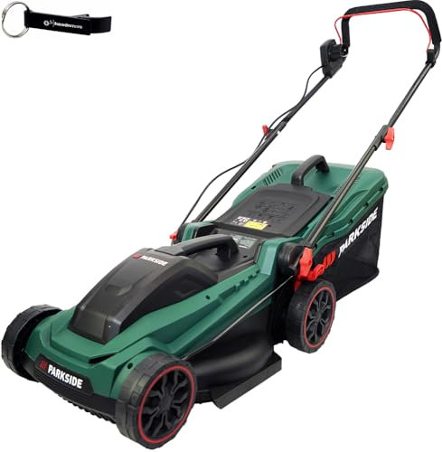 HEADNMORE® Bundle - Parkside® PERM 1500 Tondeuse à gazon électrique + porte-clés HEADNMORE®