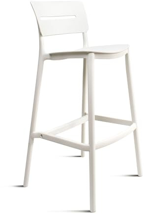 THE SECRET HOME─ Taburete de Polipropileno- Alto. 101 cm x Largo. 48 cm x Ancho. 48 cm ─ Estilo Nórdico ─Varios Modelos (Blanco- 1ud)