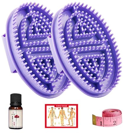 Pincel de masaje de cepillo meridiano - Pincel ergonómico de masaje seco | Cerdas naturales para el endurecimiento de la piel y la promoción circulatoria | Accesorios para el cuidado corporal de biene