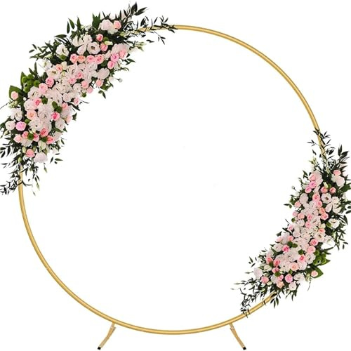 Metallballongbåge stödsats, kraftig – justerbar bakgrundsstativ för bröllop födelsedagsfest blomdekor (1,8 m)