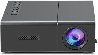 YUEHISY Projecteur de Film Portable, Projecteur Intelligent HD 1080p avec Haut-Parleur Stéréo, Smartphone Sync, Connectivité USB/HDMI, pour Home Outdoor