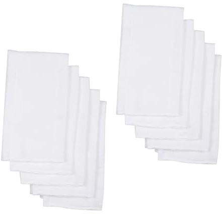 Vaguelly 10 Pcs Washable Cotton Diaper Inserts and Burp Cloths Reusable Absorbent Cloth Diaper Liners for Newborns Breathable Muslin for Comfort and Leak Protection