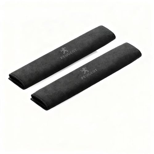 DUCHSAN 2Pcs Cuscinetto Cintura di Sicurezza Dell'auto per Peugeot 308 III P51 I 2021-2024, Cotone Minky Cinture Copri Seggiolino Protezione,Lavabile