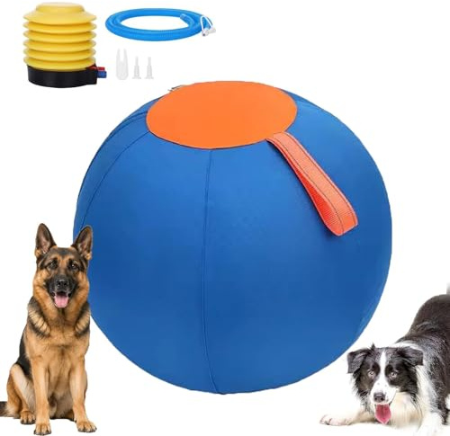 25cm Herding Ball für Hunde,Treibball Für Hunde,Herding Ball Hund,Reißfester Treibball für Hunde mit Tragegriff,Selbstunterhaltender Trainingsball Für Haustiere, Kompatibel Mit Hirten, Pferdspiel