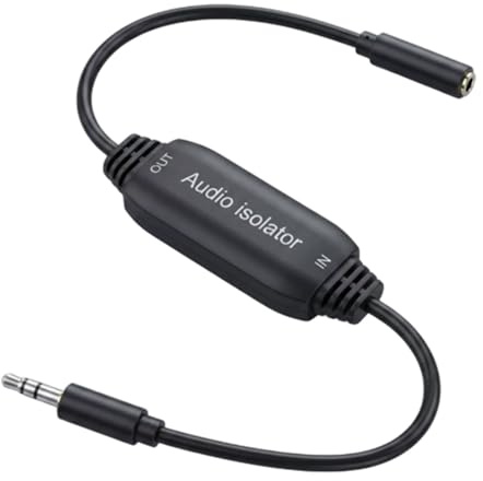 CAZSTYK Isolatore porta cuffie 3,5 mm maschio a femmina adattatore ronzio filtro ronzio per scheda audio Mixer apparecchiature audio Riproduzione laptop Riduttore ronzio Soppressore Filtro stereo