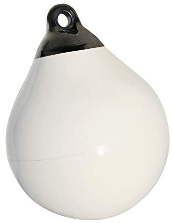 TAYLOR MADE PRODUCTS Tuff End Buoy, White (27) – Flexible, Strong, Marine-Grade Vinyl Buoy for 25-40 Foot Boats – Easy-to-use, Trivalve™ Inflates with Standard Ball Pump – 2020108084