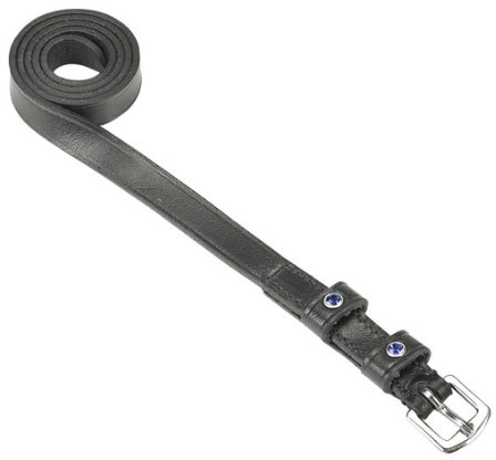 Sporenriemen BUSSE BLUE mit Swarovski Elements schwarz Größe: univers