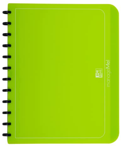 Oxford Ring-mapp A4, manageMe, presentationsbok med 25 fodral, Vario-dragkedja, utbytes- och utbyggbar, grön, 1 styck