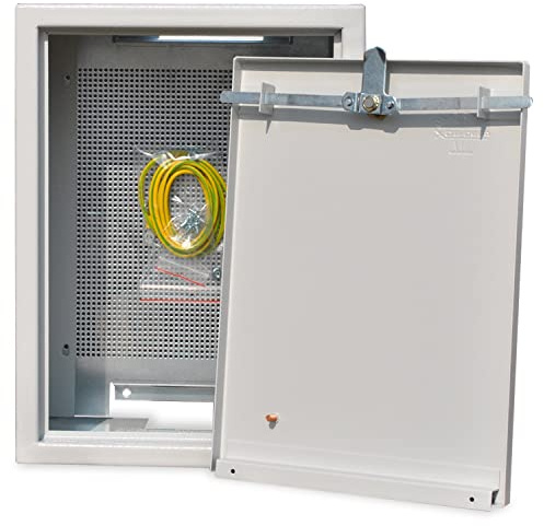 Satix Antennenschrank mit Metall-Lochplatte 40 x 60 x 20 cm, QAS4065