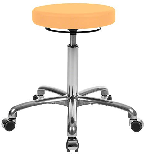 Sport-Tec Drehhocker Exklusiv mit Komfort-Polster und Rollen, Rollhocker Arbeitshocker