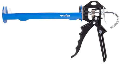 Cofan Pistola de Silicona Profesional | Pistola selladora de Aluminio | para Cartuchos de 310 ml