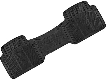 Zone Tech Black Car Vehicle Floor Mat Trimable Universal Fit, All-Weather Protection Rubber Material