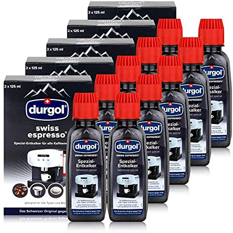 Durgol Swiss Espresso Spezial-Entkalker, 5 Packungen, 10 x 125ml