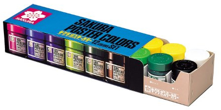 Sakura Color Set PW12 Setsuto 12 color poster color 30ml (japan import)