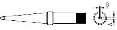 Weller 4PTM8-1 Lötspitze PT-Reihe Meißelförmig Lang, 3.2mm x 1.2mm, 425 °C