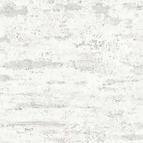 Vlies Steintapete grau weiß | Alte Mauer Tapete im Used Look für Industrial Küche und Wohnzimmer | Helle Vliestapete in Steinoptik mit Vinyl | Rolle (10,05 x 0,53 m) = 5,33 m²