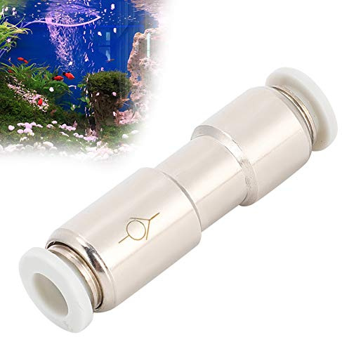 Aquarium One Way Check Valve, Anti Corrode Return Check Valve Metal Direct Connection Pipe for Fish Air Diffuser Connection
