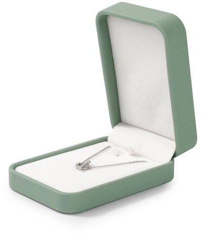 Oirlv PU Leder Anhänger Box,Halskettenbox | Olivegrün PU-Leder Kettebox. Elegant, schützend, ideal als Geschenk zu Geburtstag, Valentinstag & Jubiläum