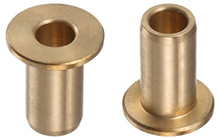 QUARKZMAN 2 Stück Flansch Gleitlager Hülse 8mm Bohrung 12mm AD 25mm Länge 2mm Flansch Dicke Bronze Buchse Selbstschmierende Gleitbuchsen Hülse für Industrielle Anlagen