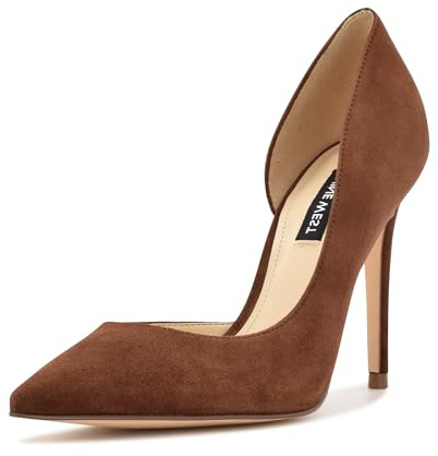 Nine West Women's Folowe Pump, Medium Brown Suede 210, 7