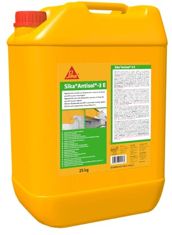 SIKA - Agente indurente - Sika Antisol 3E - Agente liquido per prevenire la perdita superficiale di acqua nel calcestruzzo fresco - Pronto all'uso - Riduce la fessurazione - Riduce la formazione di