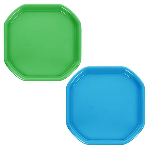 (LIME GREEN, SKY BLUE) - SMALL Mixing Tray Fun Play Builder Equipment Pool Pit Tray 70cm x 70cm Sand Water Play Garden Beach Tuff Tray Messy Activities For Cement Mortar and Sand Plastering.