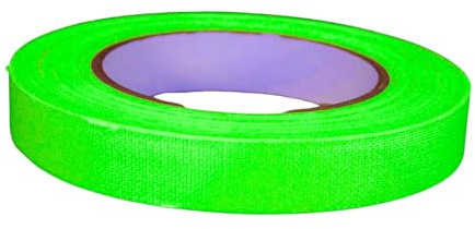 UV FLOOR - Gaffer Fluoreszierende Grün Aufkleber - Gaffer Premium-Qualität - Neon Zubehör - Party - Dekorativer Klebestreifen - 1,9cm x 25 m