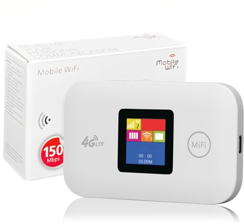 Tragbares 4G-WLAN-USB-Modem, 150 Mbit/s Entsperrtes Mobilgerät, WLAN-Hotspot mit SIM-Kartensteckplatz, Langlebiger 2100-mAh-WLAN-Router mit Wiederaufladbarem Unterstützt 10