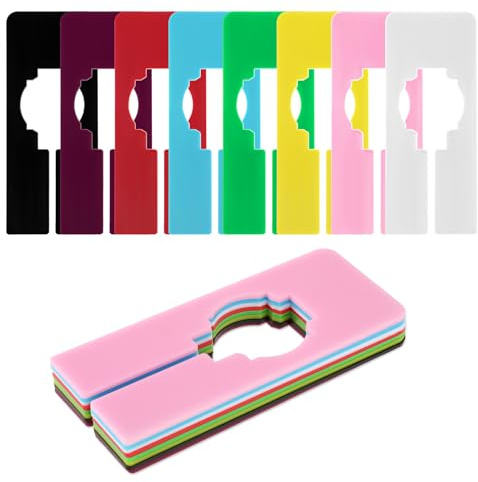 Aiyorse Divisores de armario de 8 colores para colgar, divisores de plástico para ropa, separadores rectangulares reutilizables, separadores de etiquetas de armario, separadores de ropa (coloridos)