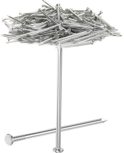 Dayalo 50 Stück Stahlnägel 100 mm, Edelstahlnägel, Bildernägel für Holz | Nails Edelstahl, Nagel für Holzarbeiten, Bilderrahmen befestigen, Wandbefestigung, Dekoration und Mauerwerk