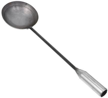 LAPYAPPE Cuchara De Alimentación De Mango Cuchara De Hierro Para Cocina Para Servir Sopa Wok
