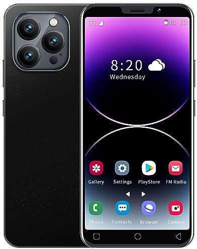 MTGud Cheap Mobile Phone, 5.0'' Dual SIM Dual Camera, Android 9.0, 16GB ROM (Extension to 128GB), Support WIFI/Bluetooth/Face ID Cell Phones (MT15P-Black)