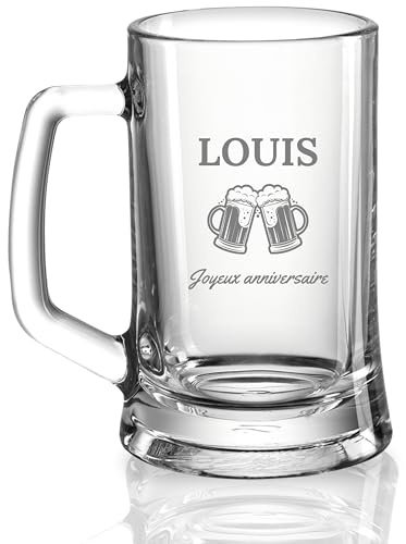 Bierkrug mit Gravur - Personalisierte Geschenke Männer - Geschenke für Sie & Ihn - Bierglas Geschenkidee für Herren, Freunde Vatertag - Geburtstagsgeschenk Bierfreunde Prost!