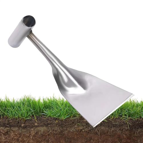 Pala a mano da giardino, pala da giardino, in acciaio inox, con manico, per trapianto di giardinaggio