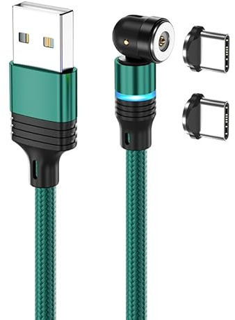 Magnetisches USB C Kabel Magnet Ladekabel Magnetisch Typ C kabel mit Type C Adapter für Samsung S23 S22 Huawei Honor Xiaomi Redmi，2Stück Type C Adapter，1Stück Kabel (1m)